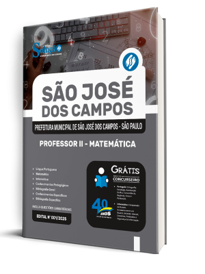 Apostila Prefeitura de São José dos Campos - SP 2025 - Professor II - Matemática - Imagem 2