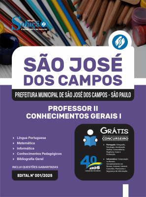 Apostila Prefeitura de São José dos Campos - SP 2025 - Professor II - Conhecimentos Gerais - Imagem 3