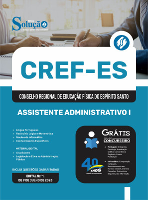 Apostila CREF-ES (22ª Região) 2025 - Assistente Administrativo I - Imagem 3