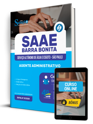 Apostila SAAE Barra Bonita 2025 - Agente Administrativo - Imagem 1