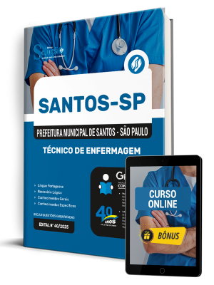 Apostila Prefeitura de Santos - SP 2025 - Técnico de Enfermagem - Imagem 1
