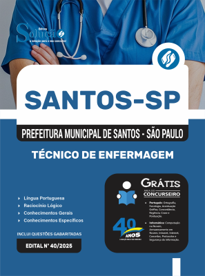 Apostila Prefeitura de Santos - SP 2025 - Técnico de Enfermagem - Imagem 3