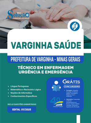 Apostila Prefeitura de Varginha - MG 2025 - Técnico em Enfermagem – Urgência e Emergência - Imagem 3