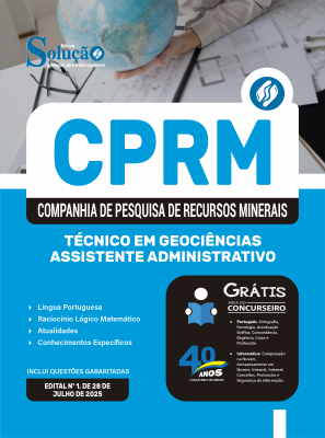 Apostila CPRM 2025 - Técnico em Geociências - Assistente Administrativo - Imagem 3