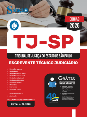 Apostila TJ-SP 2025 - Escrevente Técnico Judiciário - Imagem 3
