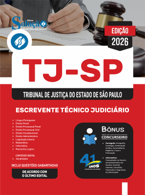 Apostila TJ-SP em PDF - Escrevente Técnico Judiciário + Bônus - Imagem 1
