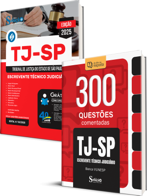 Combo TJ-SP - Escrevente Técnico Judiciário (Apostila + Caderno de Questões Comentadas) - Imagem 1