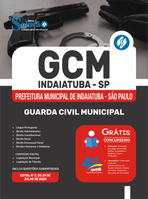 Apostila Prefeitura de Indaiatuba - SP 2025 - Guarda Civil Municipal - Imagem 3