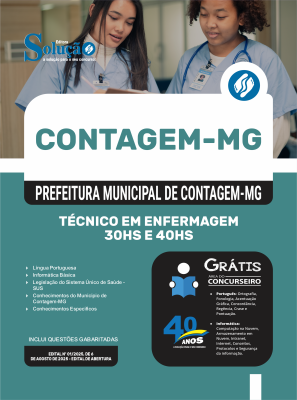 Apostila Prefeitura de Contagem - MG 2025 - Técnico em Enfermagem - 30hs e 40hs - Imagem 3