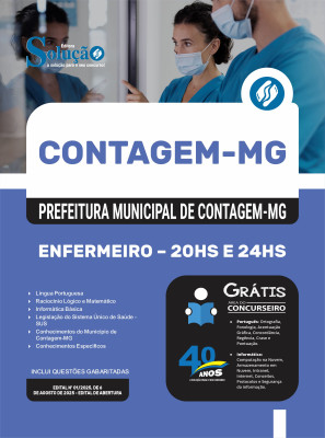 Apostila Prefeitura de Contagem - MG 2025 - Enfermeiro - 20hs e 24hs - Imagem 3