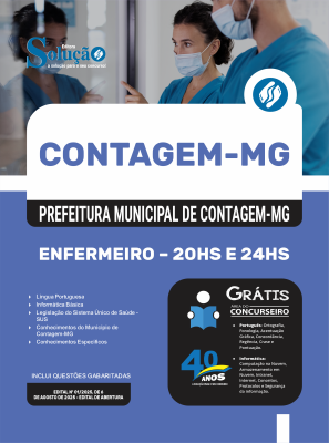 Apostila Prefeitura de Contagem - MG 2025 - Enfermeiro - 20hs e 24hs - Imagem 3