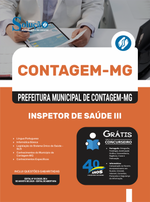 Apostila Prefeitura de Contagem - MG 2025 - Inspetor de Saúde III - Imagem 3