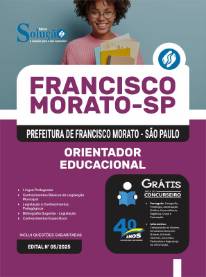 Apostila Prefeitura de Francisco Morato - SP 2025 - Orientador Educacional - Imagem 3