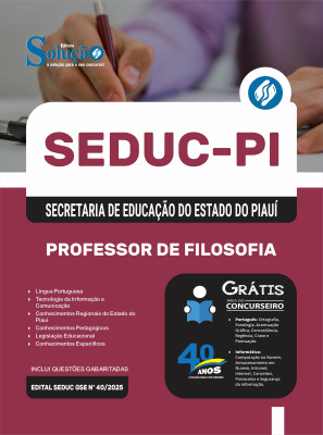 Apostila SEDUC-PI 2025 - Professor de Filosofia - Imagem 3