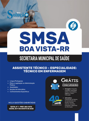 Apostila SMSA Boa Vista-RR 2025 - Assistente Técnico - Especialidade: Técnico em Enfermagem - Imagem 3