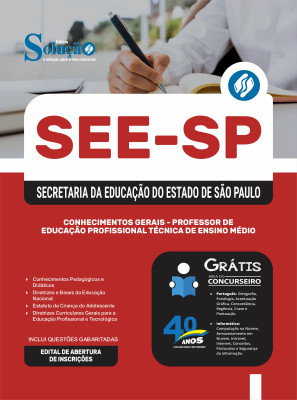 Apostila SEE-SP 2025 - Professor de Educação Profissional Técnica de Ensino Médio (Conhecimentos Gerais) - Imagem 3