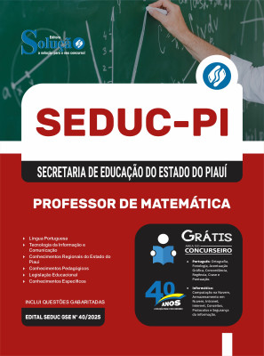 Apostila SEDUC-PI 2025 - Professor de Matemática - Imagem 3