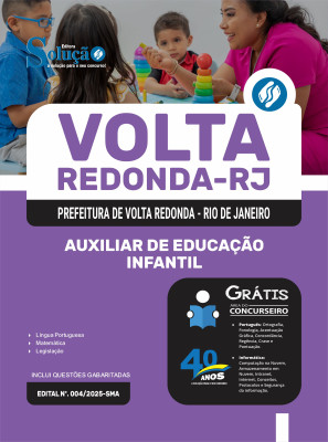 Apostila Prefeitura de Volta Redonda - RJ 2025 - Auxiliar de Educação Infantil - Imagem 3