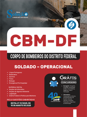 Apostila CBM-DF 2025 - Soldado - Operacional - Imagem 3