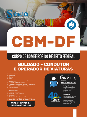 Apostila CBM-DF 2025 - Soldado - Condutor e Operador de Viaturas - Imagem 3
