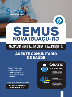 Apostila SEMUS Nova Iguaçu 2025 - Agente Comunitário de Saúde - Imagem 3