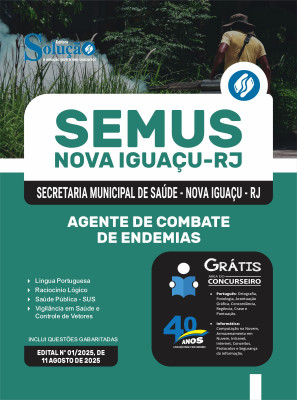 Apostila SEMUS Nova Iguaçu 2025 - Agente de Combate de Endemias - Imagem 3