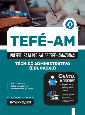 Apostila Prefeitura de Tefé - AM 2025 - Técnico Administrativo (Educação) - Imagem 3