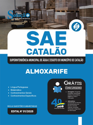 Apostila SAE Catalão - GO 2025 - Almoxarife - Imagem 3