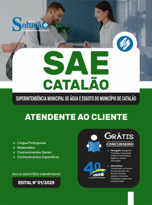 Apostila SAE Catalão - GO 2025 - Atendente ao Cliente - Imagem 3