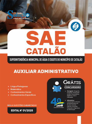 Apostila SAE Catalão - GO 2025 - Auxiliar Administrativo - Imagem 3