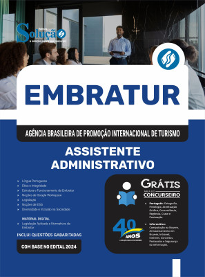 Apostila EMBRATUR 2025 - Assistente Administrativo - Imagem 3