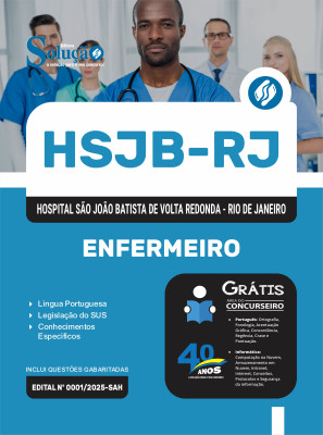 Apostila Hospital São João Batista de Volta Redonda-RJ (HSJB) 2025 - Enfermeiro - Imagem 3