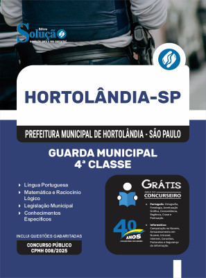 Apostila Prefeitura de Hortolândia - SP em PDF - Guarda Municipal - 4ª Classe - Imagem 1