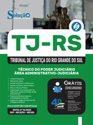 Apostila TJ-RS 2025 - Técnico do Poder Judiciário - Área Administrativo-Judiciária - Imagem 3