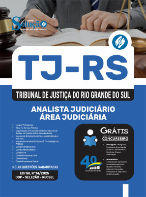 Apostila TJ-RS 2025 - Analista do Poder Judiciário - Área Judiciária - Imagem 3