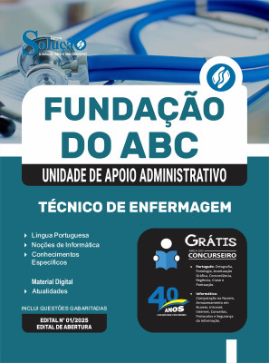 Apostila Fundação do ABC 2025 - Técnico de Enfermagem - Imagem 3