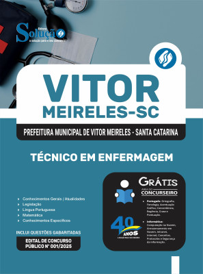 Apostila Prefeitura de Vitor Meireles-SC 2025 - Técnico em Enfermagem - Imagem 3