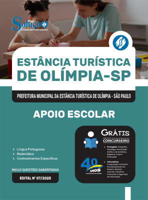 Apostila Prefeitura de Olímpia - SP 2025 - Apoio Escolar - Imagem 3