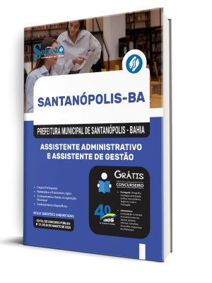 Apostila Prefeitura de Santanópolis-BA 2025 - Assistente Administrativo e Assistente de Gestão - Imagem 2