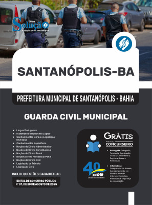 Apostila Prefeitura de Santanópolis-BA 2025 - Guarda Civil Municipal - Imagem 3