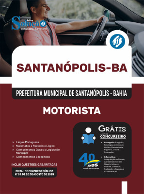 Apostila Prefeitura de Santanópolis-BA 2025 - Motorista - Imagem 3