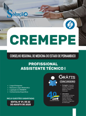 Apostila CREMEPE 2025 - Profissional Assistente Técnico I - Imagem 3