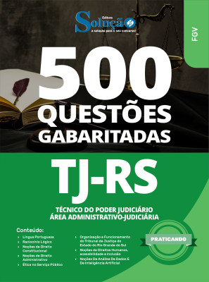 Caderno de Questões TJ-RS - Técnico do Poder Judiciário - Área Administrativo-Judiciária 500 Questões Gabaritadas - Imagem 2