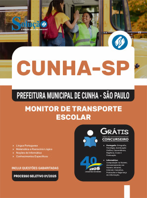 Apostila Prefeitura de Cunha-SP 2025 - Monitor de Transporte Escolar - Imagem 3