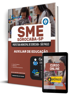 Apostila Prefeitura de Sorocaba - SP 2025 - Auxiliar de Educação - Imagem 1
