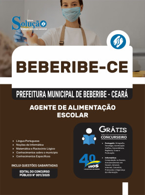 Apostila Prefeitura de Beberibe-CE 2025 - Agente de Alimentação Escolar - Imagem 3