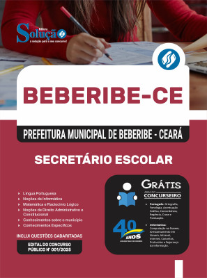 Apostila Prefeitura de Beberibe-CE 2025 - Secretário Escolar - Imagem 3