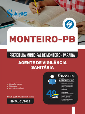 Apostila Prefeitura de Monteiro-PB 2025 - Agente de Vigilância Sanitária - Imagem 3