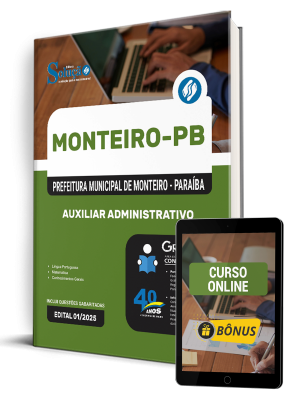 Apostila Prefeitura de Monteiro-PB 2025 - Auxiliar Administrativo - Imagem 1