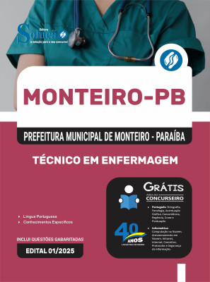 Apostila Prefeitura de Monteiro-PB 2025 - Técnico em Enfermagem - Imagem 3